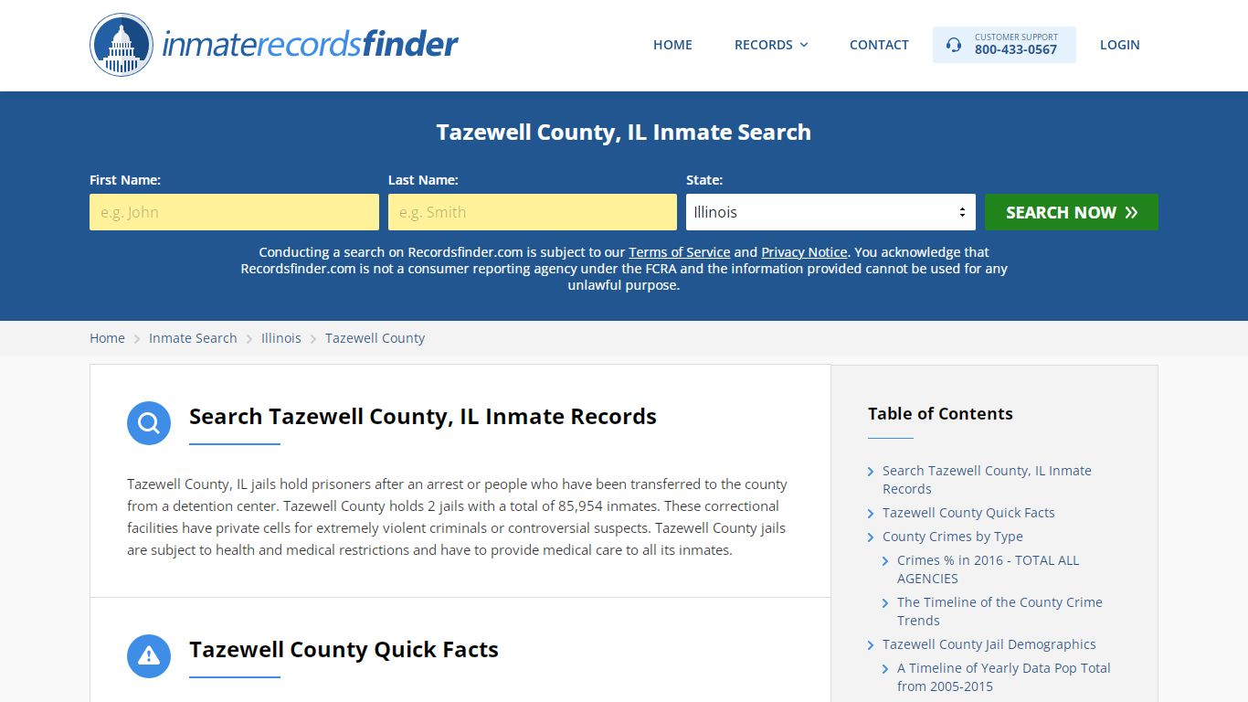 Tazewell County, IL Inmate Lookup & Jail Records Online