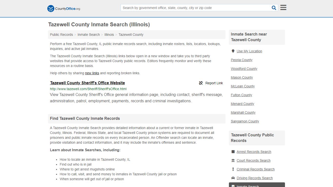 Inmate Search - Tazewell County, IL (Inmate Rosters ...